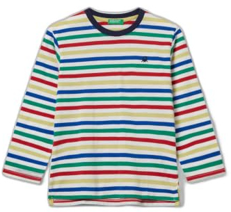 United Colors of Benetton Camiseta M/L, Multicolor, 3 años