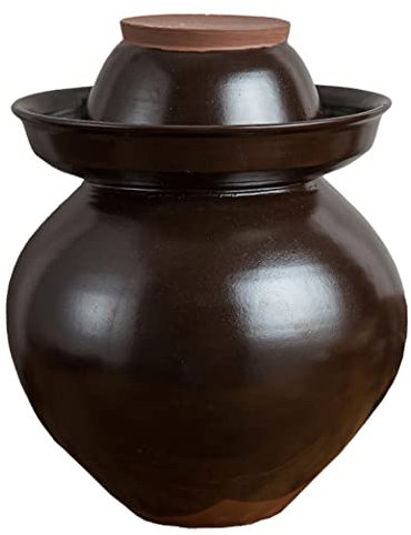 BCJMKDX Vaso di fermentazione. Vaso in Ceramica con Coperchio, Kit di fermentazione Tradizionale Cinese di Grande Ispessimento Coccio con Coperchio a Tenuta d'Acqua, Vaso di fermentazione for Kimchi