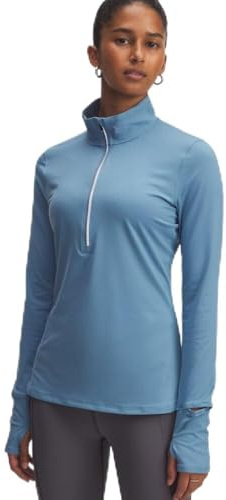 Under Armour Women Launch Pro Half-Zip Running Clothing Top Long Sleeve Blue Smoke - Blue XS