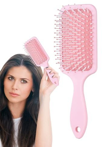 Cepillo de pala, cepillo de cojín de aire con cerdas flexibles y masaje del cabelludo con cerdas flexibles y peine de masaje para cabello grueso, rizado, fino, largo, corto, húmedo
