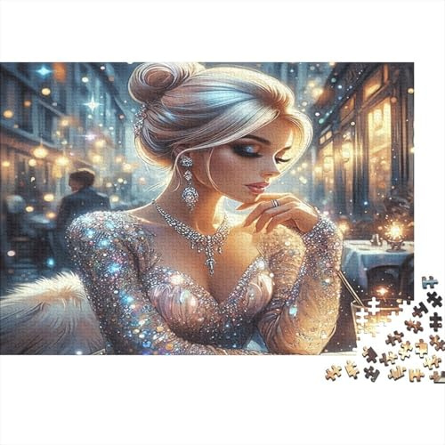 Nattgata Kvinnor Elegant Pussel 1000 Bitar Pussel För Vuxna Papper Familj Pussel Avslappning Dekoration Present 38x26cm/1000st
