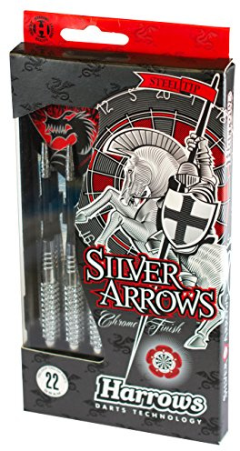 Harrows Silver Arrows Chrome Finish Dart ,Silver,24g