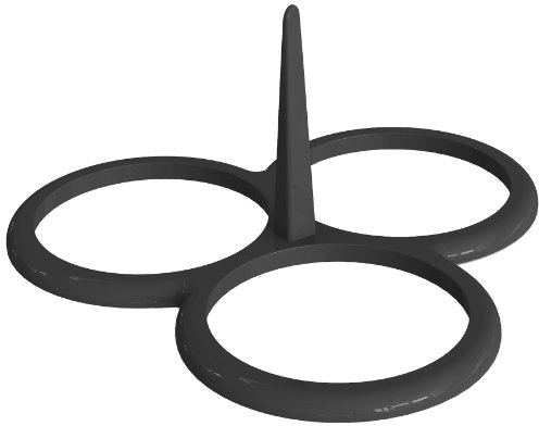 patisse 19232 – Moule à 3 blinis/mini crêpes/pancakes simultanés, silicone Starflex noir, Ø10cm