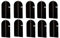 Spetebo 10er Set Kleidersack in schwarz - 150 x 60 cm - hochwertige Qualität