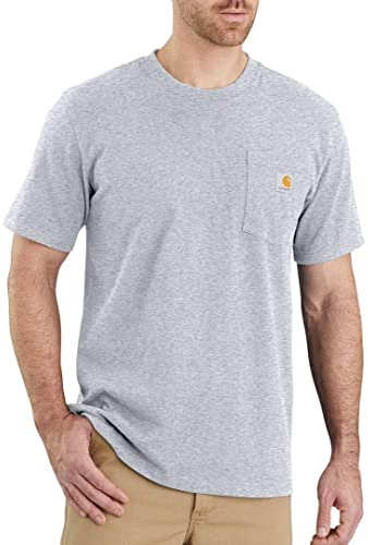 Carhartt Workwear Pocket T-Shirt S/S - Baumwoll T-Shirt,heather grey 034, L