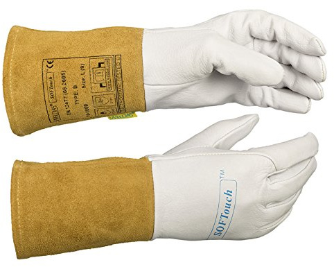 WELDAS SOFTouch, TIG Guanti da saldatura 10-1009, leggeri, molto morbidi, tutte le taglie (10,5 (XXL))