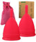M MUNCASO Menstruationstasse 2 Stück Period Menstrual Cup, Sehr Weich und Flexibel Mehrwegbecher Menstruationstasse aus Medizinischem Silikon Menstruations Cup