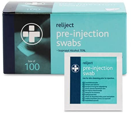 Reliance Medical 742 Isopropyl Pre-injection Wipe (Pack of 100)