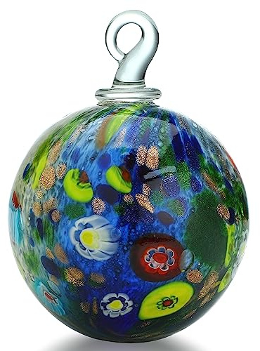 QFkris Boules d'amitié en Verre soufflé à la Main de 10,2 cm pour Suspendre Les Jardins, Les fenêtres, Les décorations en Verre