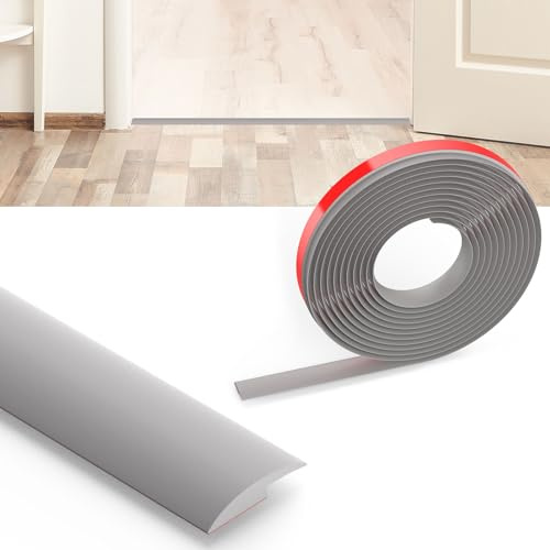 Flintronic 3 m övergångsremsa för laminatgolv, övergångsremsa, PVC-golvdelare, remsa, självhäftande tröskelremsa, dörrremsa, tröskelstänger för sammanfogning av golvluckor, matta, kakel, 3 mm