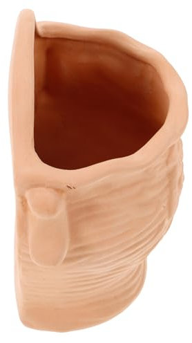 VICASKY Spider Plant Hanging Succulent Wall Stand Mounted Plants Terracotta Holder Pot - Planter with Drainage for Indoor Ideal Home Decor and Space Saving Light Brown Clay Succulents Pothos