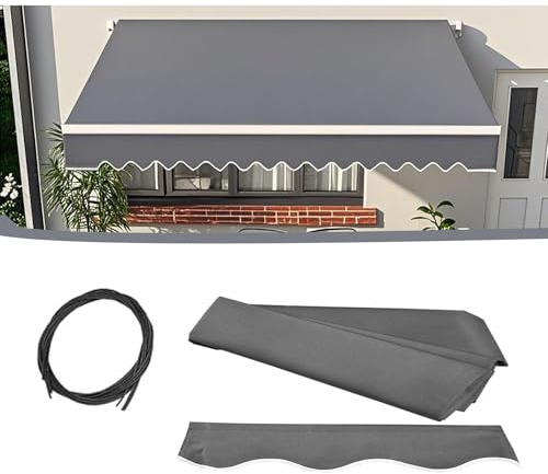 Generico Tessuto di Ricambio per Tende da Sole Retrattile con Balza, Esterni tendone Panno di Ricambio, Tela in Poliestere Impermeabile con Protezione UV(280x200cm)