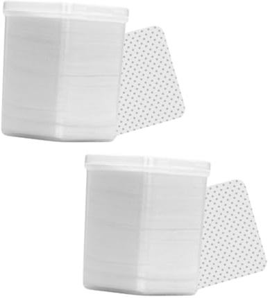 STOBAZA 2 Karton Boxen Fusselfreie Reinigung Wattepads aus Baumwolle für Make up Entfernen Nagelöl Nagellack Entferner Wimpernverlängerung Geeignet Hautfreundlich