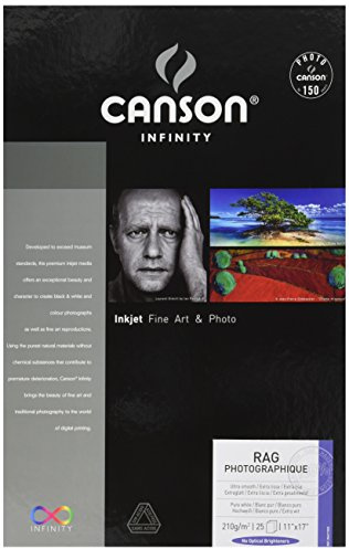 Canson Infinity Rag Photographique Fine Art Paper, 210 Gram, 8.5 x 11 Inch, 25 Sheets