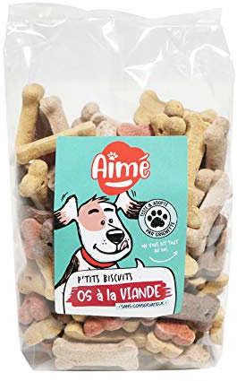 Aimé – Hueso para Masticar para Perro Sabor Pollo – Dulce en Forma de Hueso – Comida Sabrosa y Gourmet – 500 G