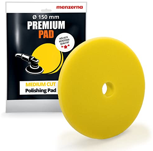 Menzerna Medium Cut Foam Pad Polierschwamm, 150 mm, gelb