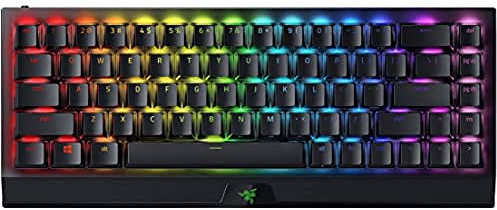Razer BlackWidow V3 Mini HyperSpeed (Yellow Switch) - Kabellose 65% Mechanische Gaming Tastatur (Geräuschlose Mechanische Switches, Bluetooth, USB-C) QWERTY US-Layout | Phantom Ed.