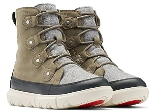 Sorel Explorer Joan WP, Botas de invierno impermeables, Mujer, Sage Fawn Explorer 2 Joan Felt, 37 EU