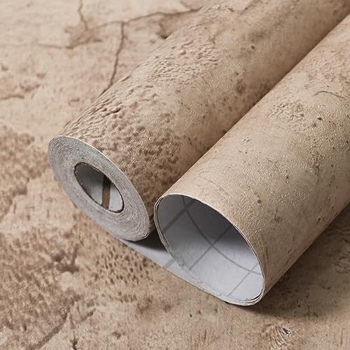 WAPANE Peel and Stick Wallpaper 15.7in X 360in, Concrete Contact Paper for Cabinets/Countertops Waterproof, Wall Paper Pull and Stick for Bedroom, Textured Self-Adhesive & Removable