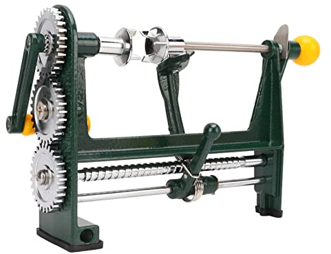 Éplucheur de Pommes, Éplucheur de Pommes en Acier Inoxydable Trancheur Corer Éplucheur de Poires Multifonction à Épluchage Rapide avec Base de Pince pour Fruits, Vert