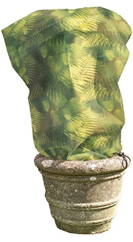 Haxnicks 4x Small Green Fern Fleece Jackets | Garden Fleece Bags | Easy To Use Winter Plant Frost And Wind Protection | Lemon Trees Bushes Exotic Plants| Pack Of 4, 60cm x 80cm | Fleece140101