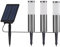 Lindby 3er Set LED Solarleuchten Lexiane (spritzwassergeschützt (Modern) in Alu aus Edelstahl (3 flammig,) - Solarlampe Solarleuchte Garten