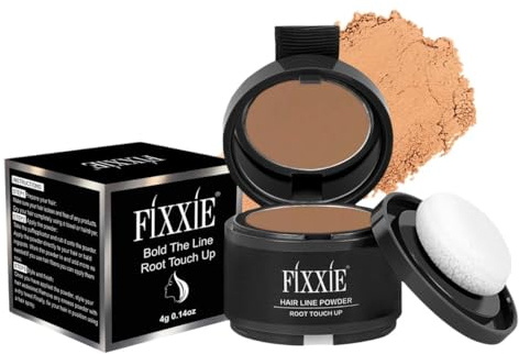 Polvo de retoque de raíz, corrector de raíces para hombres y mujeres (marrón claro, 4 g, 1 unidad)