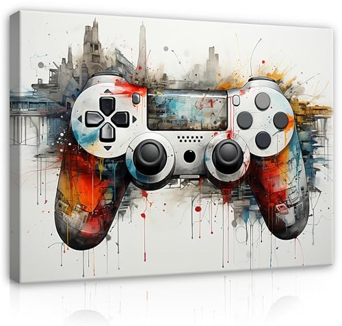 Cuadro de pared para la habitación de los niños, 60 x 40 cm, moderno, tamaño XXL, para dormitorio de chicos y niños, impresión artística en lienzo, listo para colgar