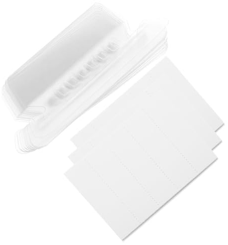 UTHCLO Pestañas E Insertos Transparentes para Carpetas Colgantes, Porta Tarjetas Índice de Plástico, Etiquetas 7,9x3 Cm 50 Pestañas y 25 Tarjetas sin Impresión, Organizador de Archivos