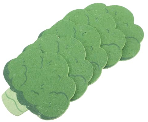 EXAOMBLE 5pcs Éponges Corporelles en Cellulose, Brosse Dos Facile à Nettoyer, Forme Brocoli, Exfoliation Complète du Corps la Maison la Salle de Sport