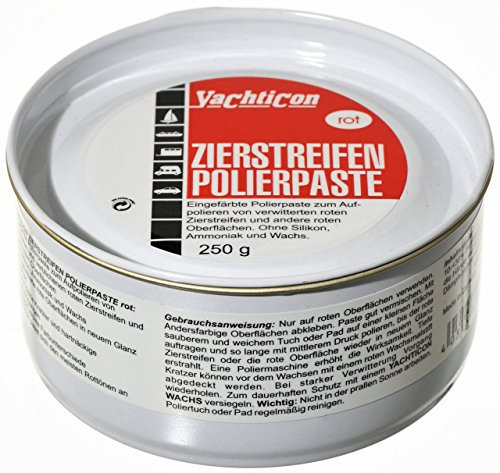 YACHTICON Zierstreifen Polierpaste rot 250g