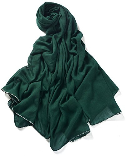 Stola XXL da donna, tinta unita, 220 x 140 cm verde scuro XXL