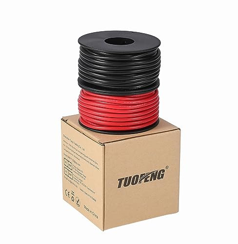 TUOFENG Cable de calibre 18, 30 m Cable de conexión de aislamiento de silicona súper flexible 15 m Negro y 15 m Rojo 2 cables separados Cable de cobre estañado