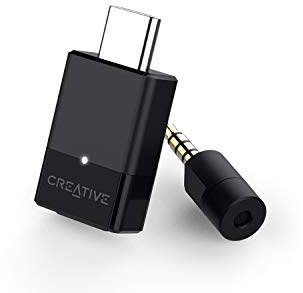 Creative BT-W3 - Transmisor de Audio con Bluetooth 5.0 USB-C Dongle Adaptador inalámbrico, aptX LL, aptX HD, Compatible con PS4, Switch, PC, Mac, Tableta