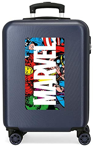 Marvel, Action Maleta De Cabina Rígida 55cm Niños, Azul (Blue), Media