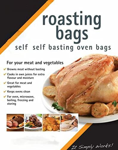 Vsorce4u 48 x Roasting Bags Self Basting Oven Bags Oven Microwave Roasting Cooking Bags (25 x 38 cm)