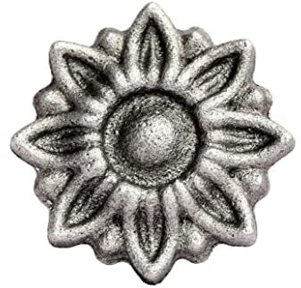 UHRIG ® Fiore piccolo Ø 56 mm, in acciaio massiccio, decorazione in ferro, per ringhiere, finestre, recinzioni e molto altro ancora. (1)