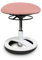 TOPSTAR Sitzhocker Sitness Bobby für Kinder, Standfußring Alu weiß lackiert, Stoff, Zart Rosa SU83CR1