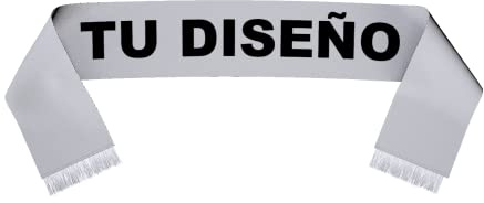 KALLPA Bufandas de fútbol personalizadas. Con escudo, número y textos a elegir. Diseño personalizado (100% PERSONALIZADO)