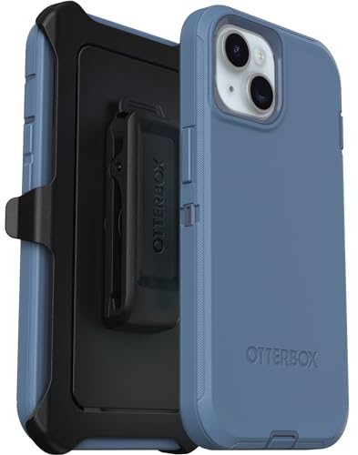 OtterBox Defender Hülle für iPhone 15 / iPhone 14 / iPhone 13, stoßfest, sturzsicher, Ultra-robust, schützende Hülle, 5X getestet nach Militärstandard, Blau