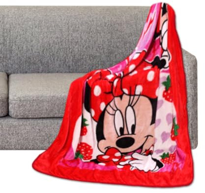 LKNBIF Mi-nnie Blanket Throw, Mi-nnie Microfiber Blanket Cartoon Fleece Blankets Fluffy Cuddly Blanket 3D Print Blanket Travel Blanket for Children, Girls and Adults (100 x 140 cm)