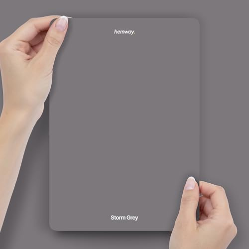 Hemway Storm Grey Peel & Stick Sample Chalk Paint | A5 Accurate Colour Swatch, Mess-Free Alternative to Paint Tester Pots, Easy To Use, Eco-friendly, for Interior Furniture & Walls