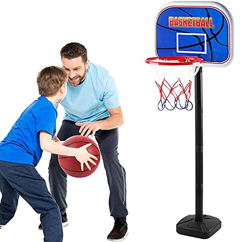 Basketställ, 1,7-3,8 fot justerbart basketställ, bärbart basketset för strand, lekplats