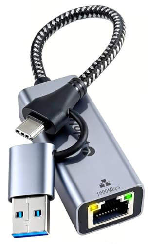 velolink Ethernet to USB Adapter, 1Gbps USB to RJ45 Gigabit LAN, USB 3.0 Ethernet Adapter Compatibility 10/100/1000Mbps. Compatible with Laptops, PC, Mac OS, Linux and More