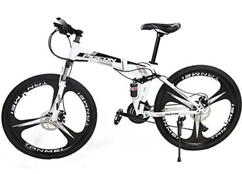 Vélo Pliant VTT Portable pour Adultes, VTT Tout Suspendu, pour Hommes et Femmes, Cadre léger en Acier à Haute teneur en Carbone