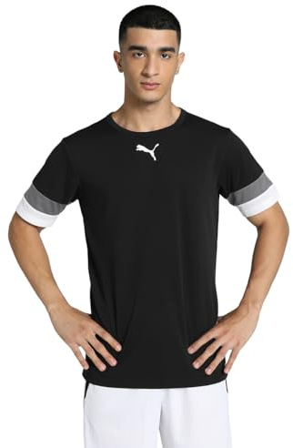 PUMA Herren Teamrise Jersey Shirt, Puma Black-smoked Pearl-puma White, S EU