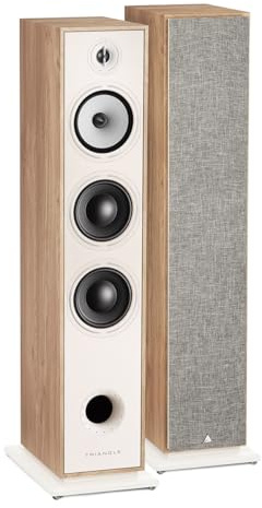 Triangle - BOREA BR08 Hi-Fi Floorstanding Speakers - Power handling 150W - Efficiency 92 dB/W/m - 16cm drivers - Versatile Music and Home Cinema - 206 x 1020 x 314 mm - Light Oak (Pair)