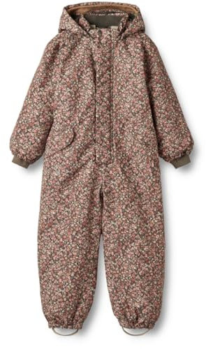 Wheat Unisex Schneeanzug Skianzug Miko Tech GRS zertifiziert Wasserdicht Atmungsaktiv Winddicht, Mädchen, Raven Wild Flowers, 104/4y