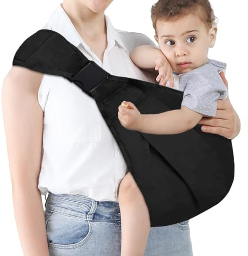 Toddler Carrier with Adjustable Sling (135-161cm) Cotton Baby Sling Carrier for Newborn to 36 Months 20kg Ergonomic Backpack with Wide Shoulder Straps & Climbing-Grade Buckles
