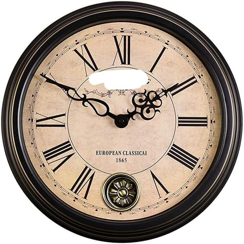 AYCDL Orologio da Parete Classico da Giardino per Esterni, Orologio al Quarzo Silenzioso retrò, Orologi da Giardino, Orologio da Esterno Impermeabile, Orologio Nostalgico, Orologio da Es